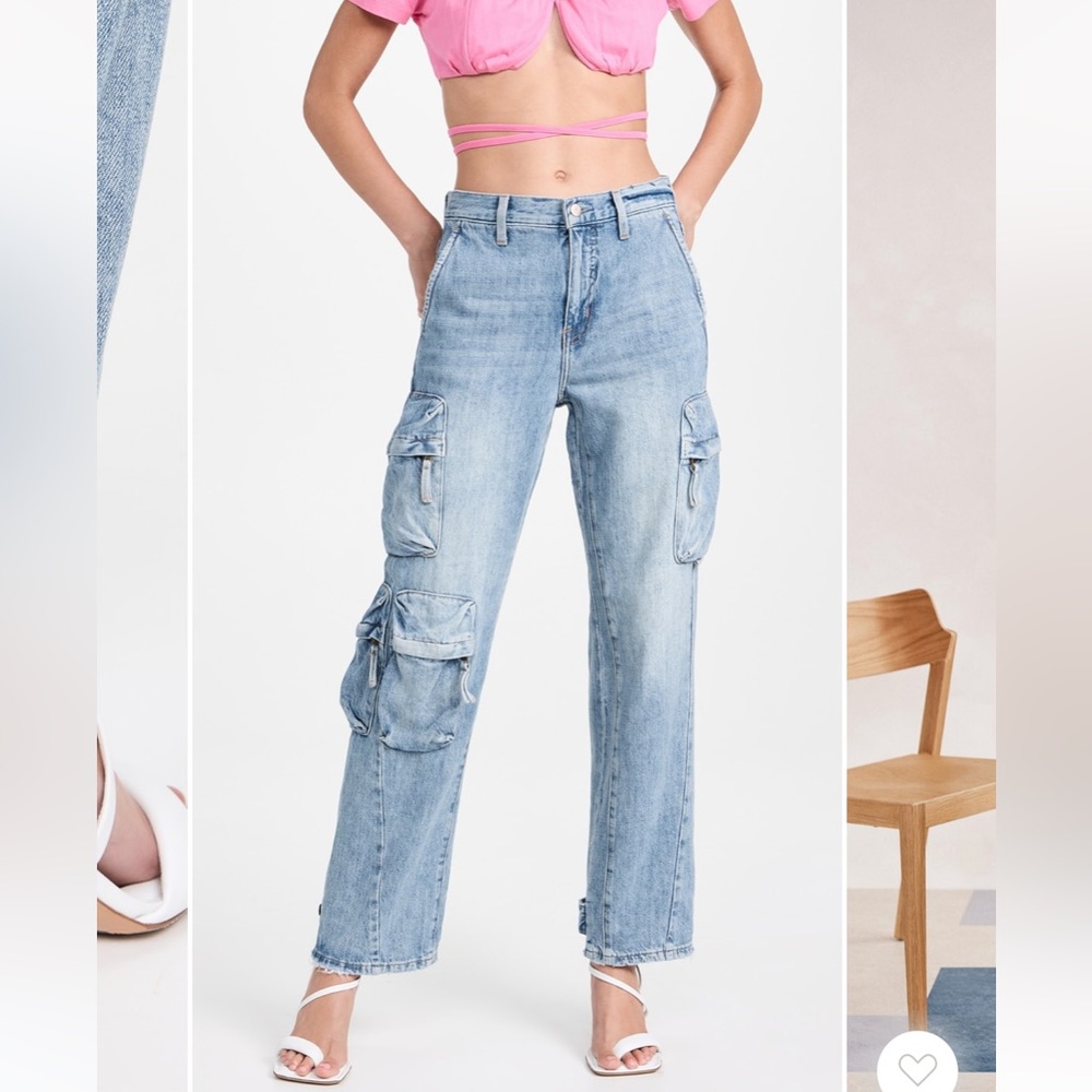 pistola Light Blue Straight Leg Cargo Jeans